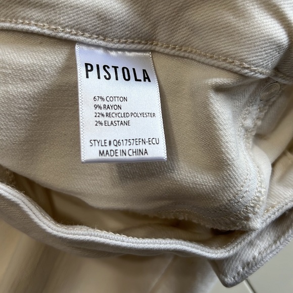 Pistola Women’s High Waist Stretch Ankle Jeans Ecru Size 18W - Picture 7 of 11